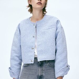 H&M Tweed Short oversize jacket size M